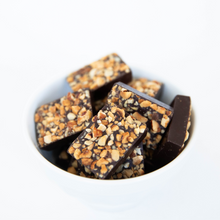 Load image into Gallery viewer, Dark Chocolate HAZELNUT BUTTER FILLED BITES + Plant-Based Protein
