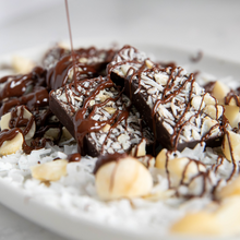 Load image into Gallery viewer, Dark Chocolate MACADAMIA COCONUT SEA SALT BITES + Plant-Based Protein