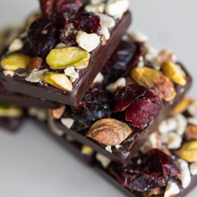 Load image into Gallery viewer, Dark Chocolate PISTACHIO ALMOND CRANBERRY BITES