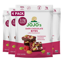 Load image into Gallery viewer, Dark Chocolate RASPBERRY ALMOND PISTACHIO BITES + Plant-Based Protein