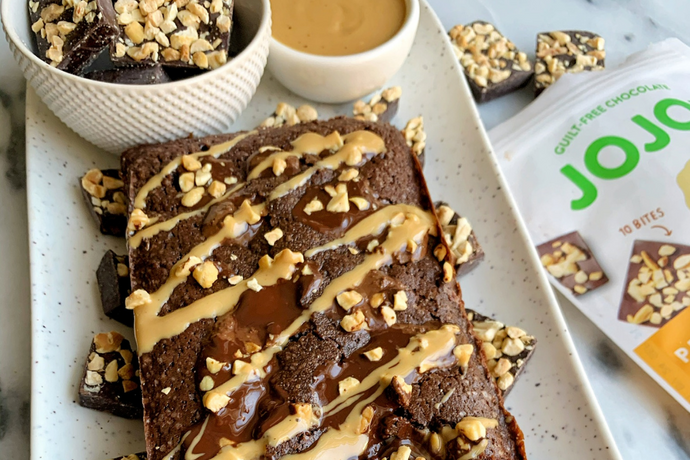 @rachlmansfield's Peanut Butter Flourless Brownies