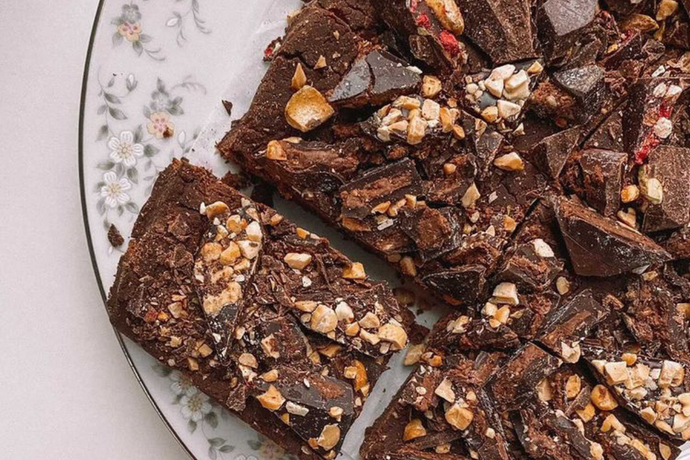 @its_nicolettemarie's No-Bake Peanut Butter Protein Brownies