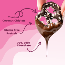 Load image into Gallery viewer, COCONUT CHOCOLATE COVERED PRETZELS
