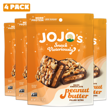 Load image into Gallery viewer, Dark Chocolate CREAMY PEANUT BUTTER FILLED BITES + Plant-Based Protein
