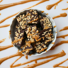 Load image into Gallery viewer, Dark Chocolate PEANUT BUTTER FILLED BITES + Plant-Based Protein
