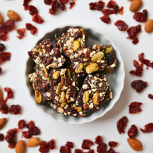 Load image into Gallery viewer, Dark Chocolate PISTACHIO ALMOND CRANBERRY BITES + Plant-based Protein

