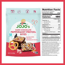 Load image into Gallery viewer, Dark Chocolate PEPPERMINT PRETZEL BITES + Plant-Based Protein

