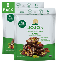 Load image into Gallery viewer, Dark Chocolate PISTACHIO ALMOND CRANBERRY BARS + Plant-Based Protein (2 CT)
